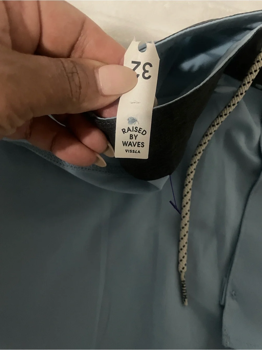 Vissla Pale Blue Elastic-Waist Swim Shorts